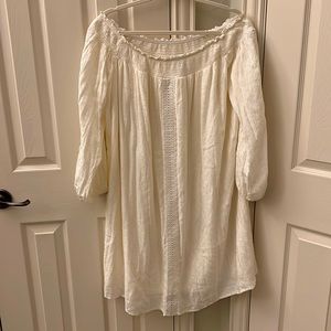 Ava & Viv Off the Shoulder Bohemian Dress. Off White. Like New. Size 2X